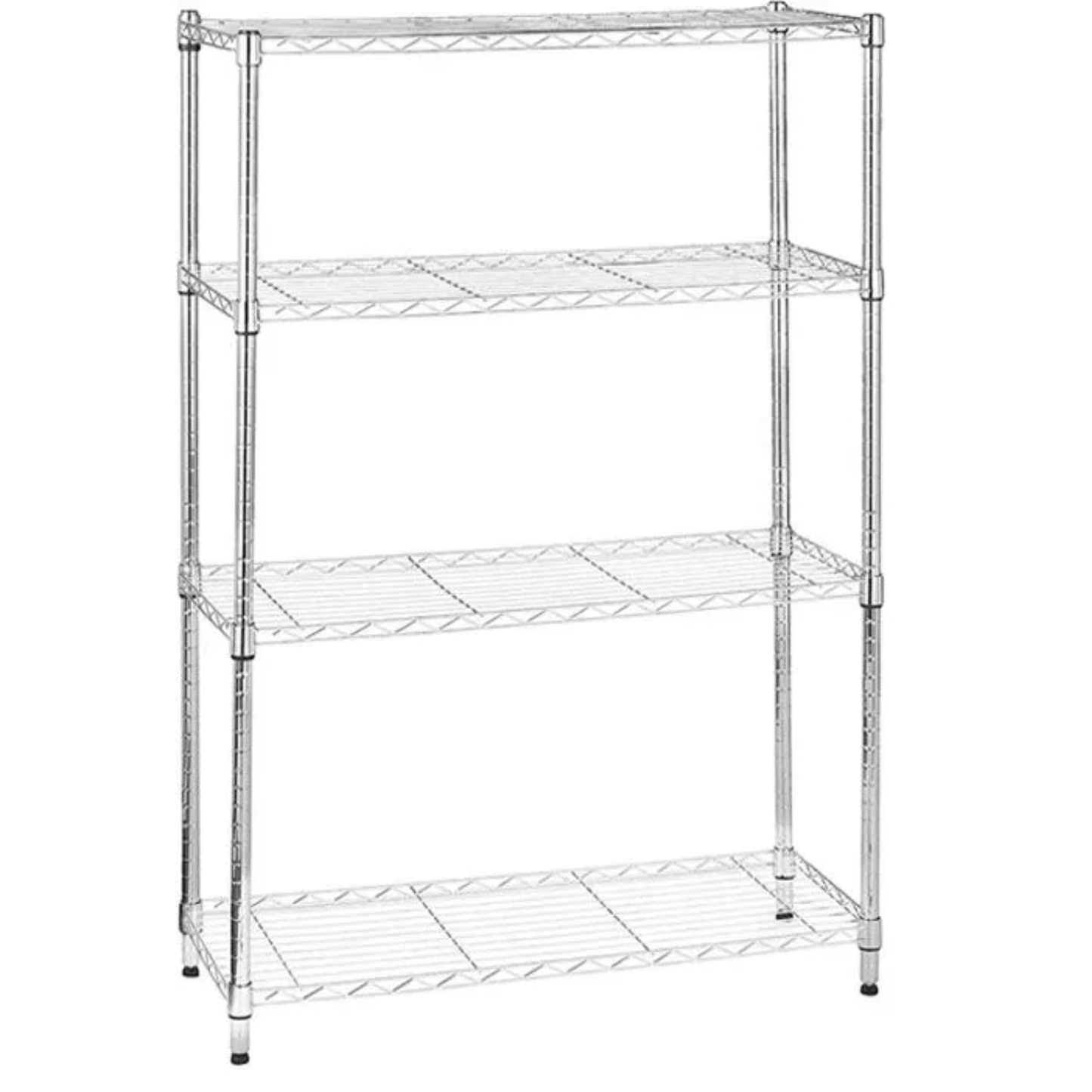 4-Shelf 180L x 45W x 180L CM Wire Rack, Chrome 150kg
