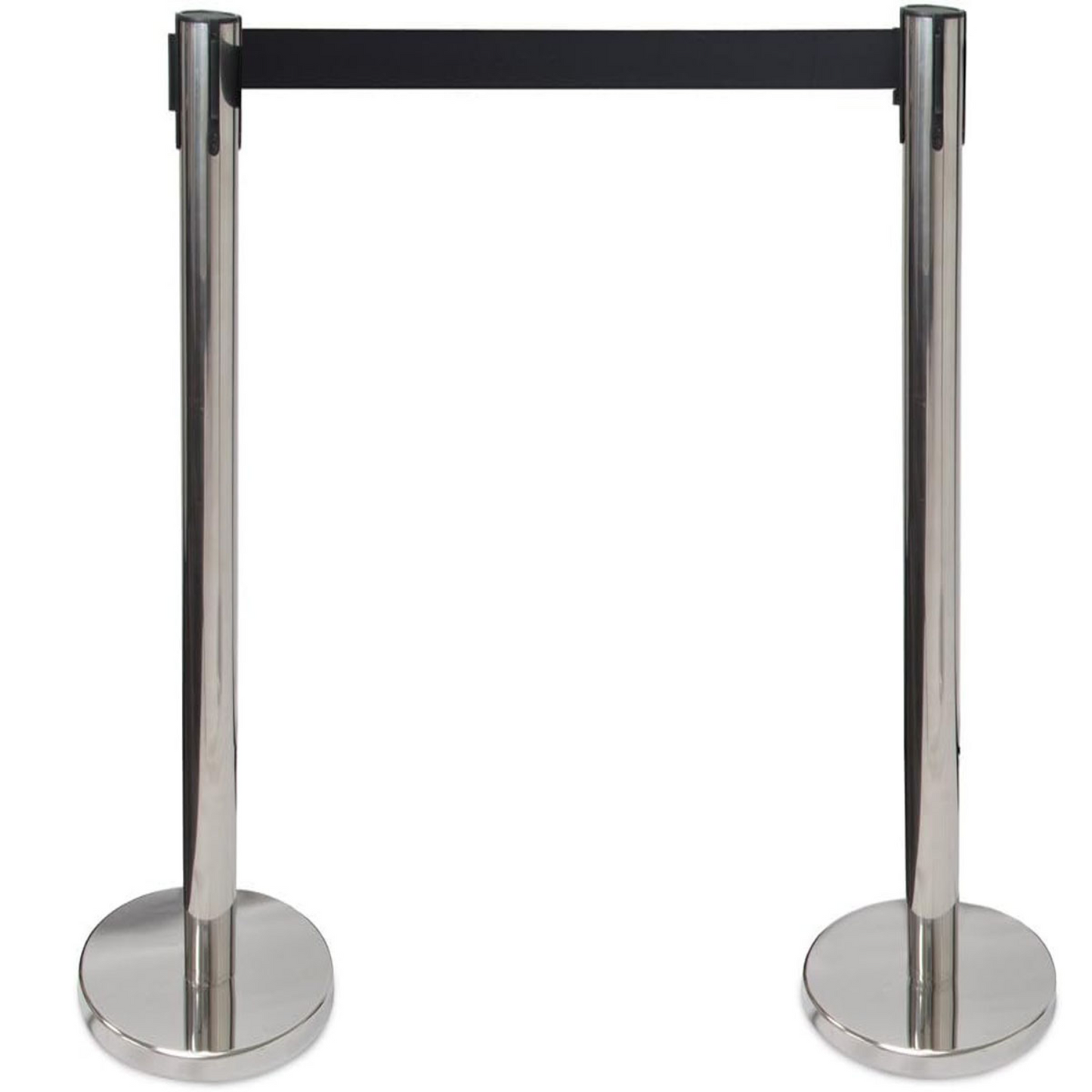 3-ft. Control Stanchions | Heavy Duty | Retractable 6.25 ft. Belt | Easy to Assemble | Perfect for Events & Parties | Silver pack of 1 set