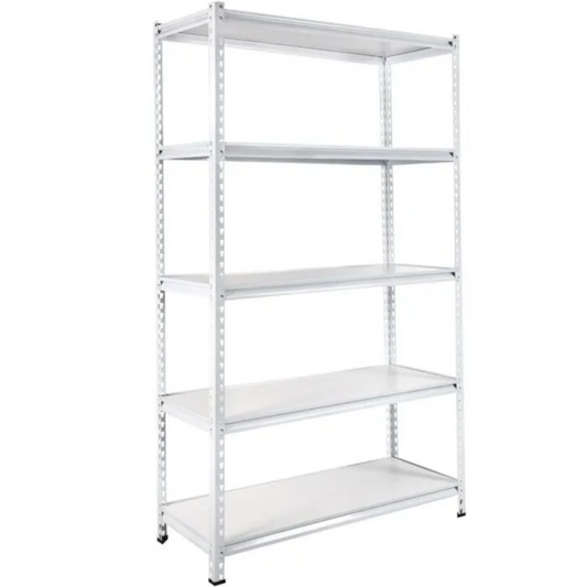 5 Tier 100L x 40D x 200H cm 50kg Garage Boltless Shelving Units Steel Racking Shelves