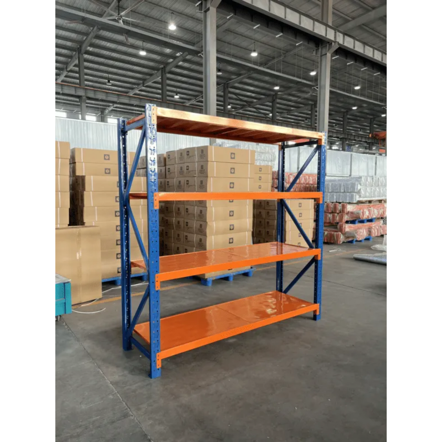 300kg 4 Steps 150m (L) x 2m (H) x 60cm (D) Heavy Duty Garage Metal Shelving