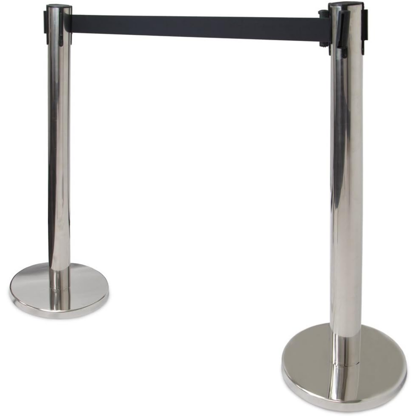 3-ft. Control Stanchions | Heavy Duty | Retractable 6.25 ft. Belt | Easy to Assemble | Perfect for Events & Parties | Silver pack of 1 set
