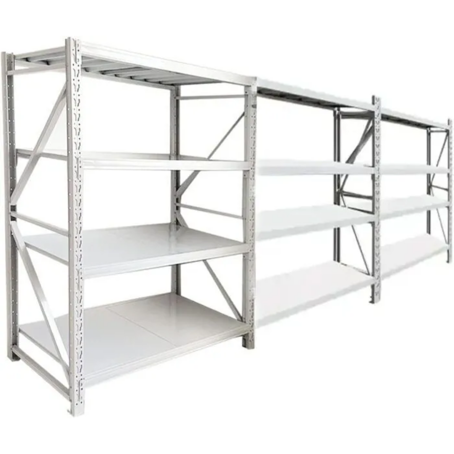 4 Tier (200L*60D*200Hcm) 300kg Diamond Hole Warehouse Garage Storage Shelf Shelving Unit