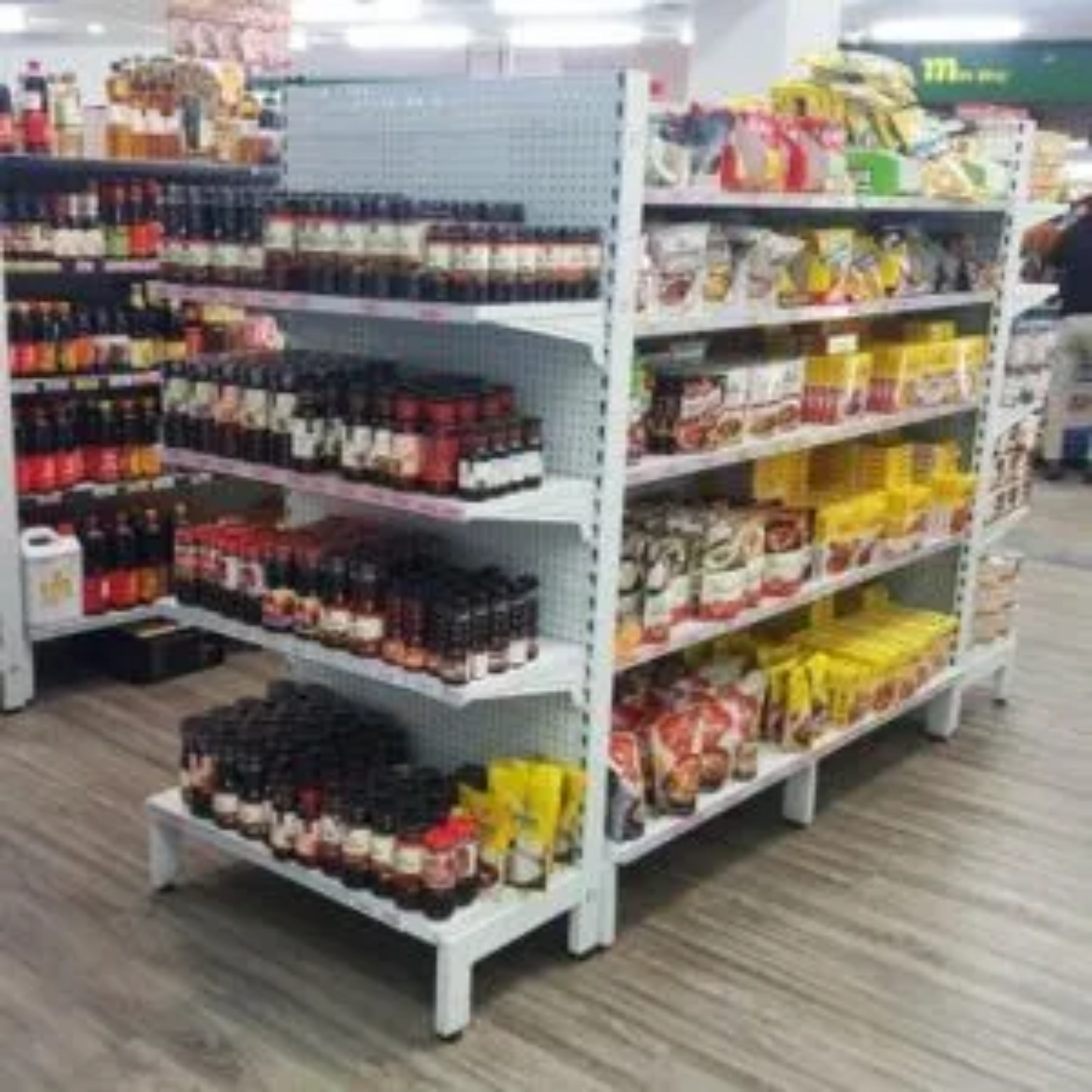 5 Level Double Sinded Gondola Supermarket Retail Store Display Shelves Rack