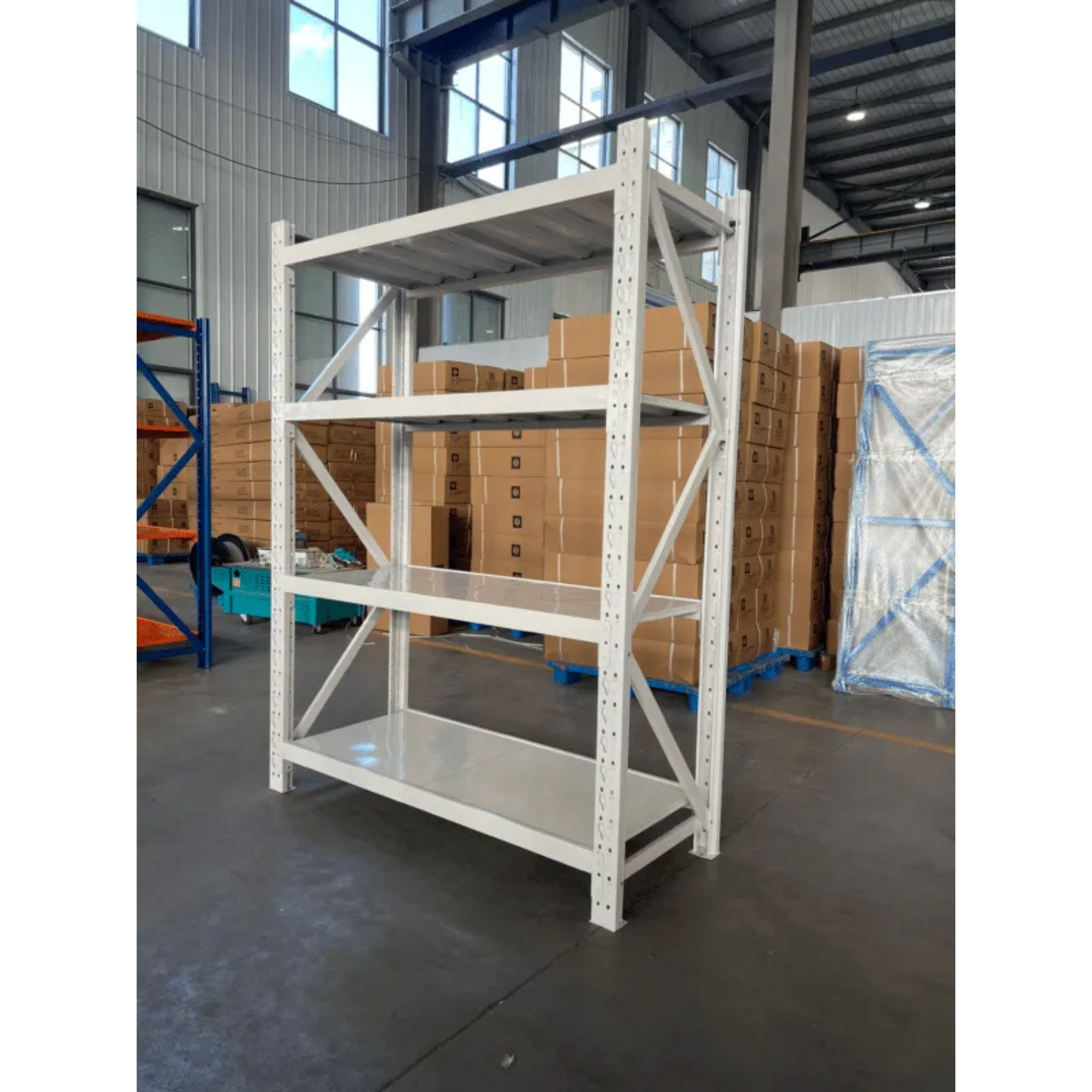 300kg 4 Steps 150m (L) x 2m (H) x 60cm (D) Heavy Duty Garage Metal Shelving