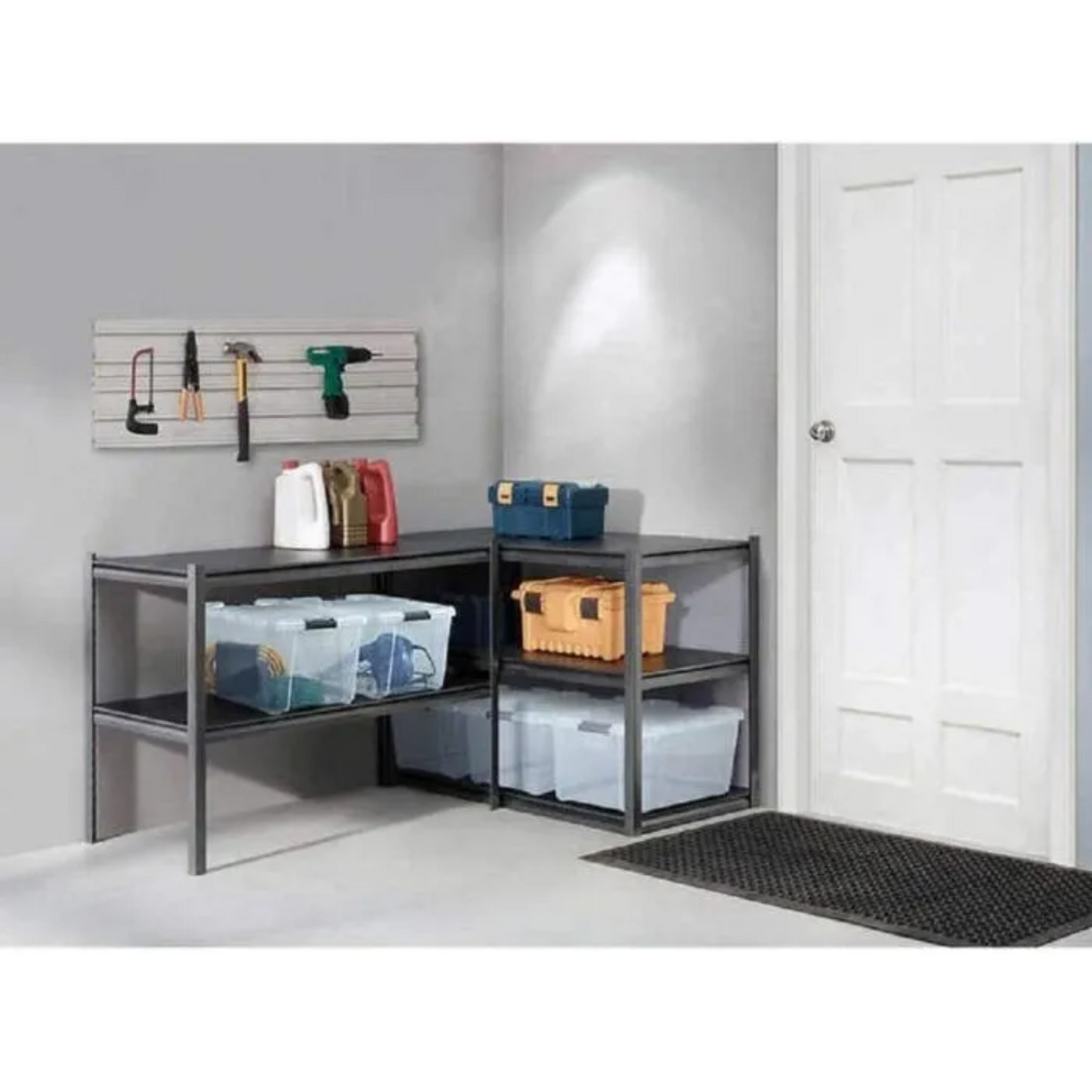 5-Tiers, 120x60x200cm, Black 200kg Capacity Full Steel Shelving Unit