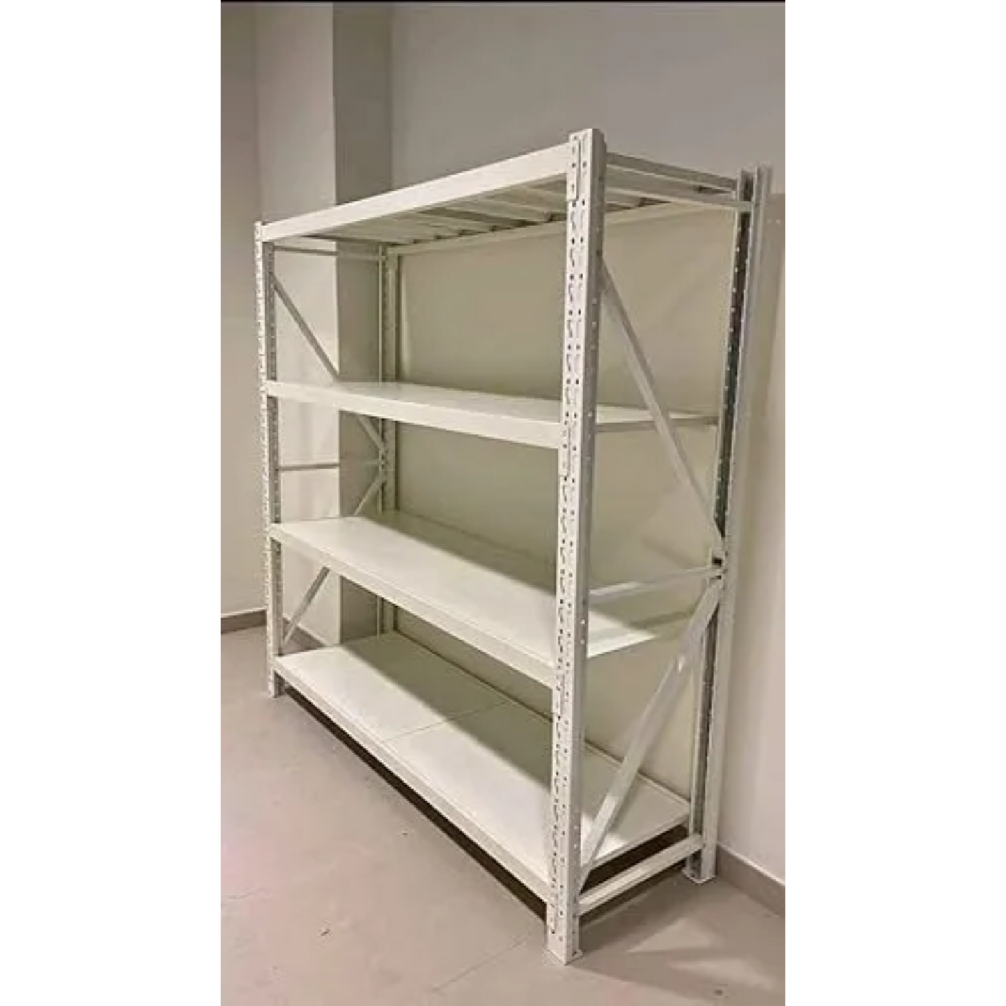 4Level 300kgs White (100L*60D*200Hcm) Warehouse Garage Shelving