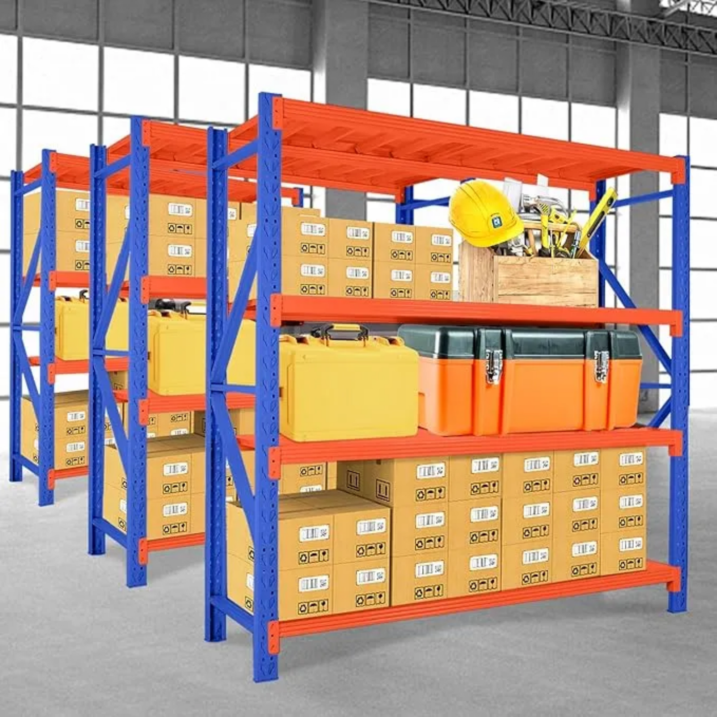 4 Tier (200L * 60D *200Hcm) 200kg Rack Storage Metal Shelving Rack