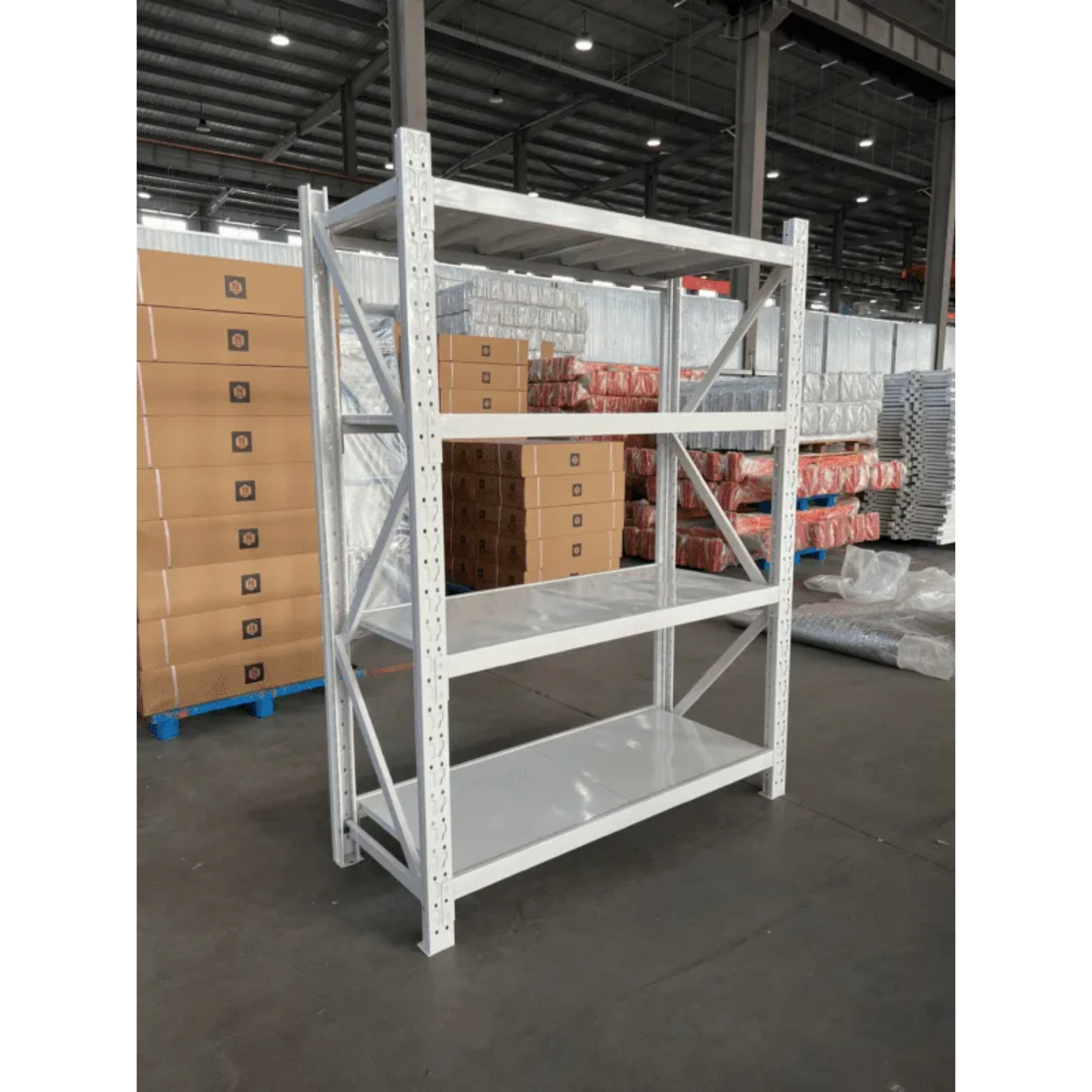 4 Tier (300kg) 100L*60W*200H cm Metal Warehouse Racking Storage Garage Shelving
