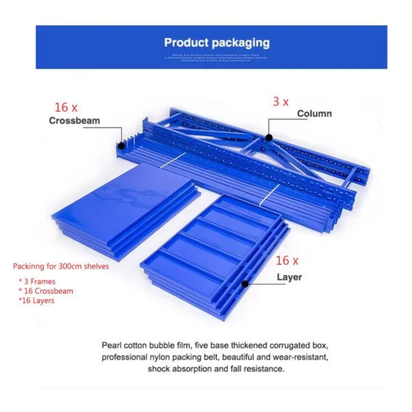 2 sets of Black Shelving Racking Covering 300cm Length Storage Room Garage Area