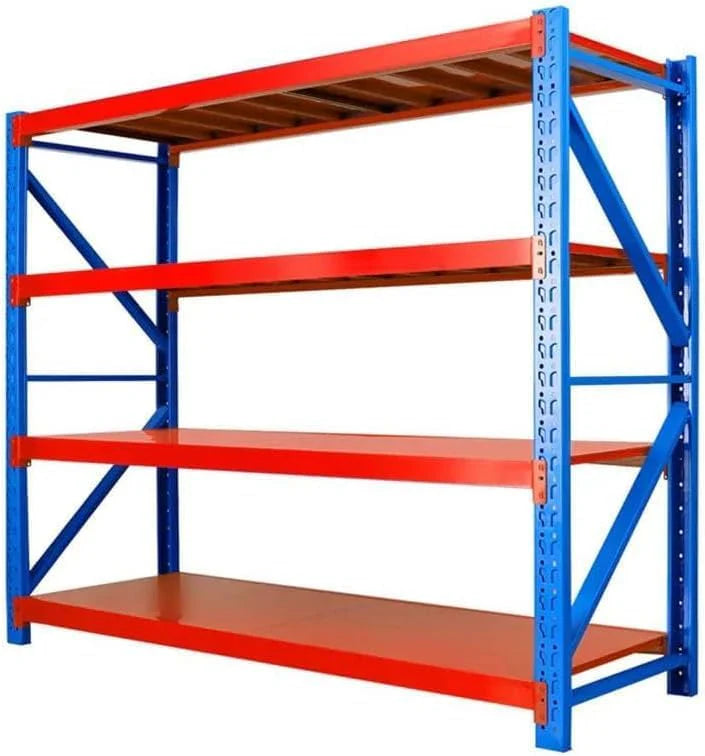 200L x 60D x 200H cm Blue & Orange Storage Rack Unit 400Kg