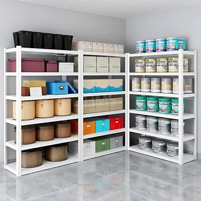 5 Tier 120L X 45D X 200H White Storage Shelves 200 Kgs Capacity
