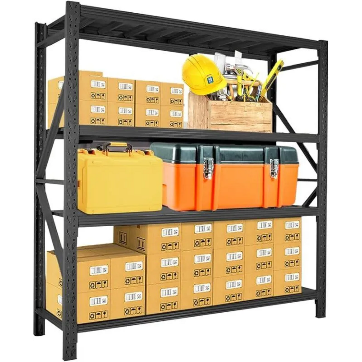 4 Tier (200L * 60D *200Hcm) 200kg Rack Storage Metal Shelving Rack