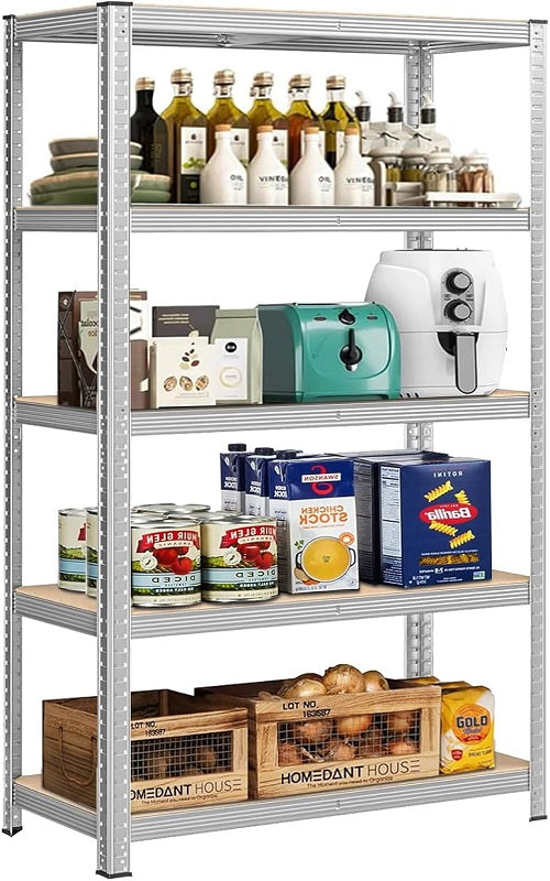 5-Tier Storage Shelves, Garage Storage, Boltless Assembly, Adjustable Shelving Unit, for Shed Warehouse Basement Kitchen