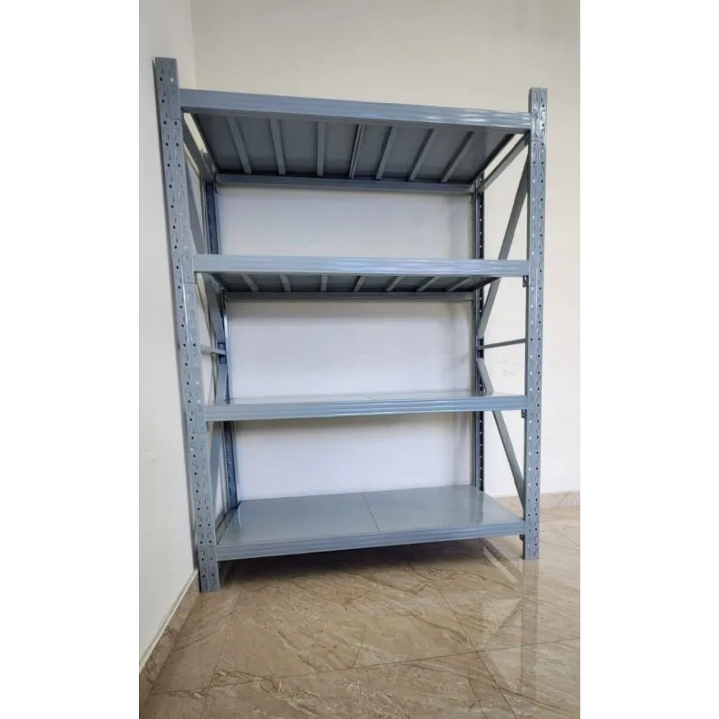 200kg Warehouse Garage Shelf-4 Tier Storage Rack Shelving Unit(200L*60D*200Hcm)