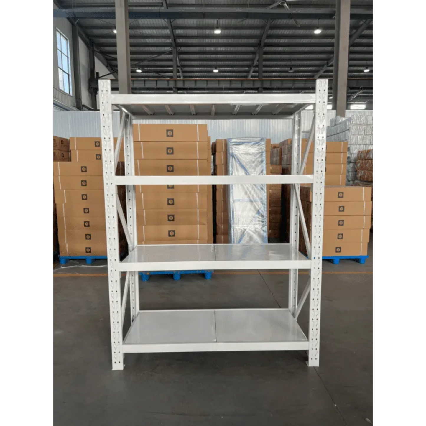 300kg 4 Steps 150m (L) x 2m (H) x 60cm (D) Heavy Duty Garage Metal Shelving
