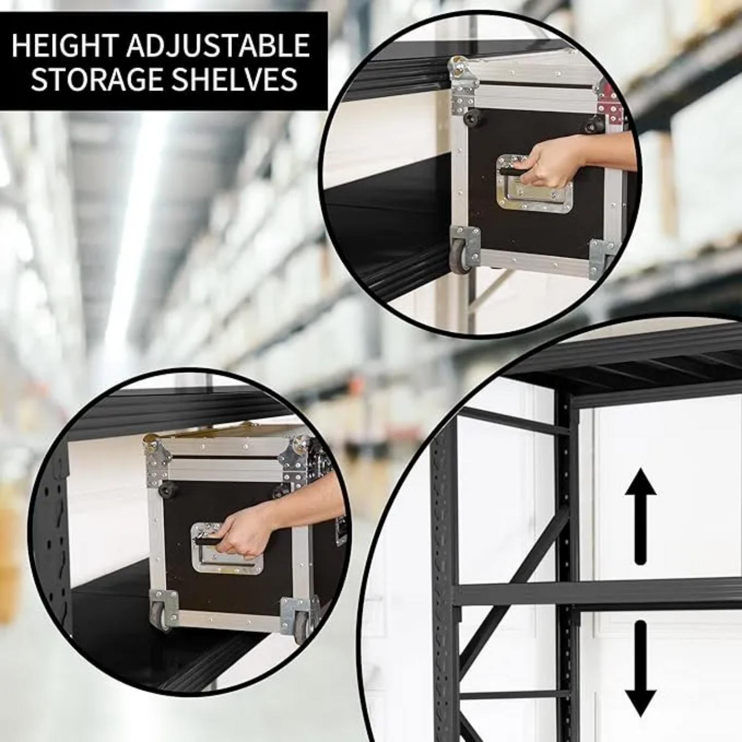 Industrial 4-Tier Metal Storage Rack (200kg Capacity)