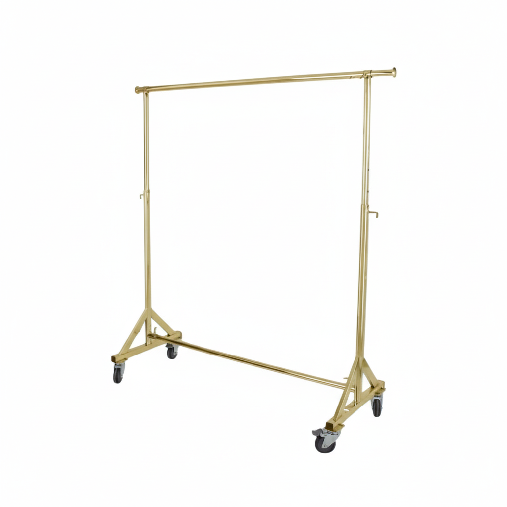 Single Heavy Duty Garment Rack Chrome | Strong Clothes Display Stand