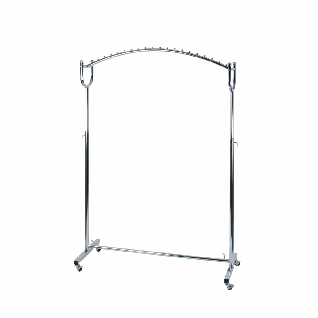 120cm Chrome Garment Rack | Heavy Duty Clothes Display Stand