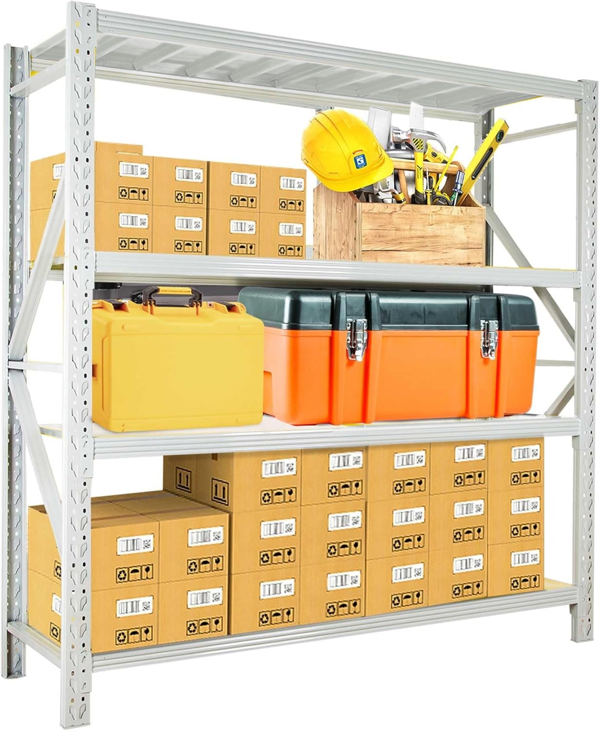 4 Tier (200L * 60D *200Hcm) 200kg Rack Storage Metal Shelving Rack