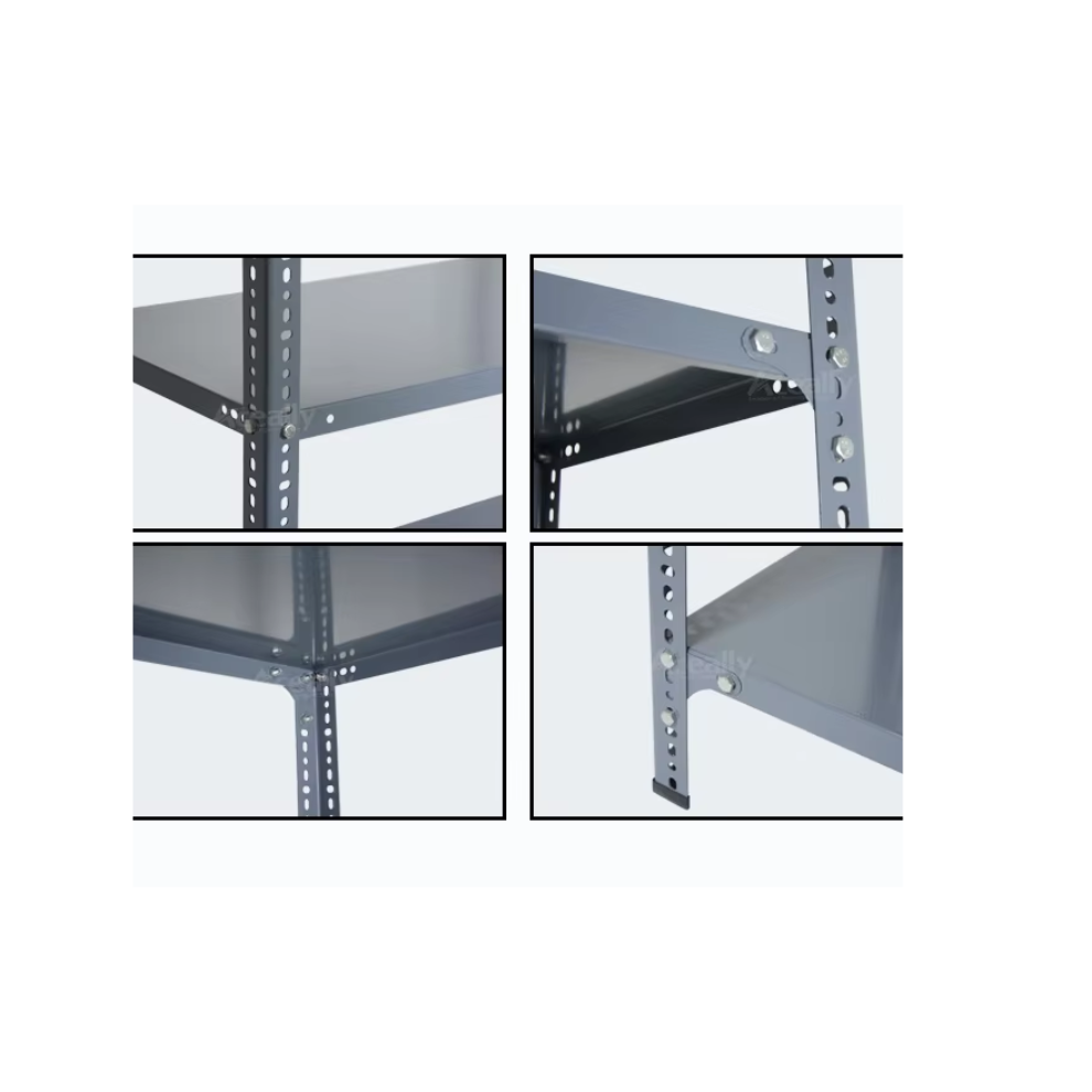 5 Level Adjustable Metal Storage Steel Slotted Angle Shelving Units