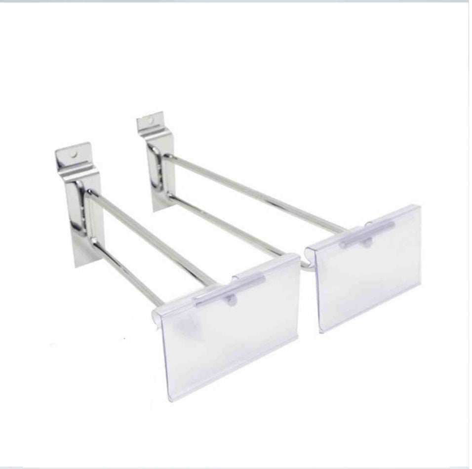 20cm Metal Pegboard & Slatwall Hooks | Stainless Steel Display Hanging Hooks