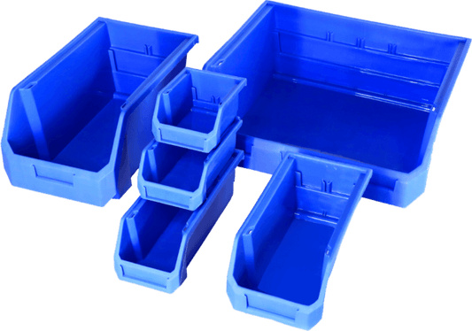 Thermoplastic Storage Bin Containers Organizer, Stackable, Hangable