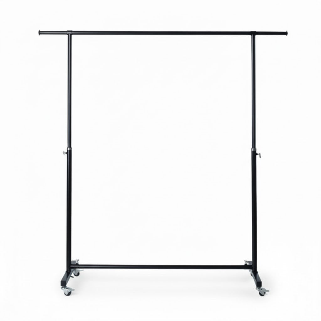 Single Garment Rack 120cm Black | Heavy Duty Clothes Stand