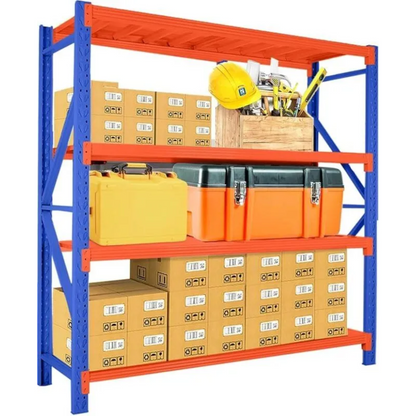 4 Tier (200L * 60D *200Hcm) 200kg  Rack Storage Metal Shelving Rack