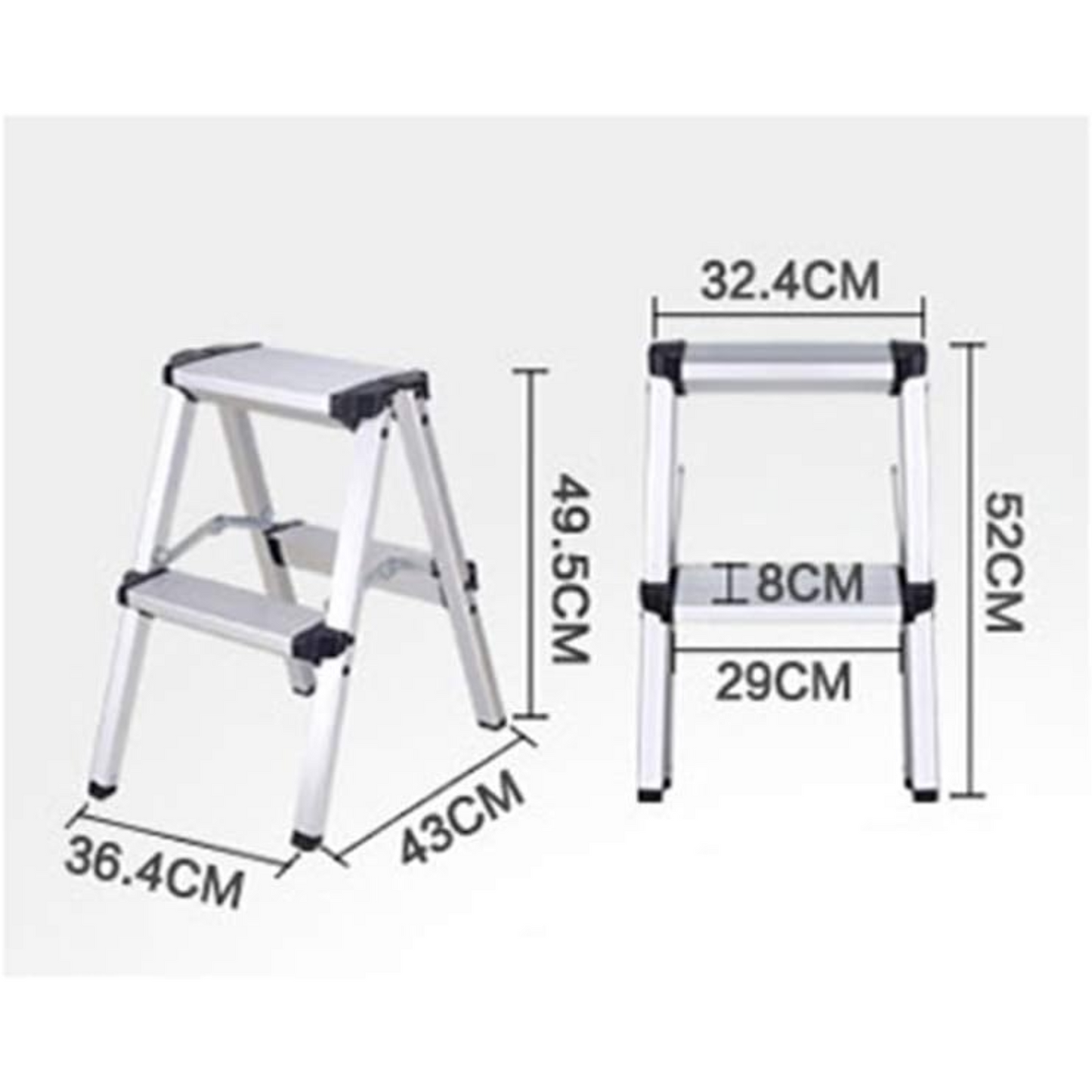 Aluminium Alloy Bilateral Ladders, Stepladders Folding Ladder Stool