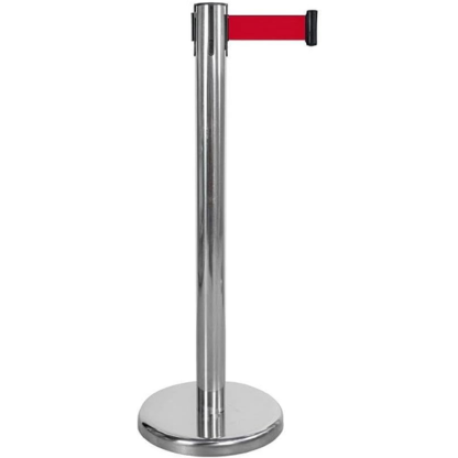 Stainless Steel Retractable Belt Queue Barrier (1PC)