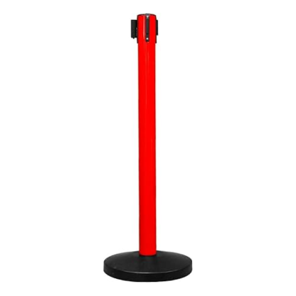 Retractable Queue Barrier with 2M Red Belt