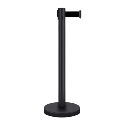 Retractable Queue Stanchion 4-Way with (2M Black Belt)