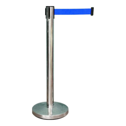 2M Retractable Belt Stanchion | Stainless Steel Crowd Control Post