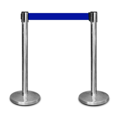 2M Retractable Belt Stanchion | Stainless Steel Crowd Control Post