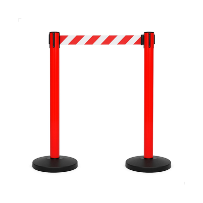 Retractable Queue Barrier with 2M Red Belt