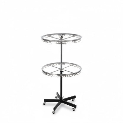 Single Ring Garment Rack Black & Chrome | Heavy Duty Clothes Stand