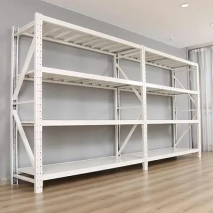 4Level 300kgs White (100L*60D*200Hcm) Warehouse Garage Shelving
