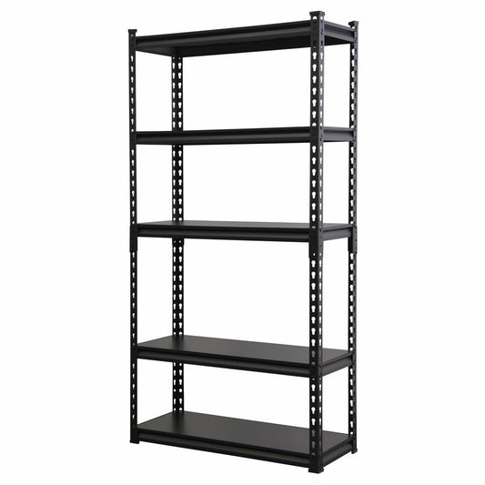 Particle Board & Steel 5-Tier Adjustable Shelving Unit (120L x 40D x 180Hcm)