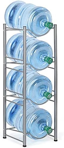 Water Dispenser Bottle Rack | 4-Bottle Gallon Storage Stand | Freestanding Holder for 5 Gallons