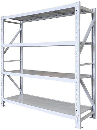 4 Tier Metal Warehouse Racking Storage Garage Shelving (300kg) 100L*60W*200H cm
