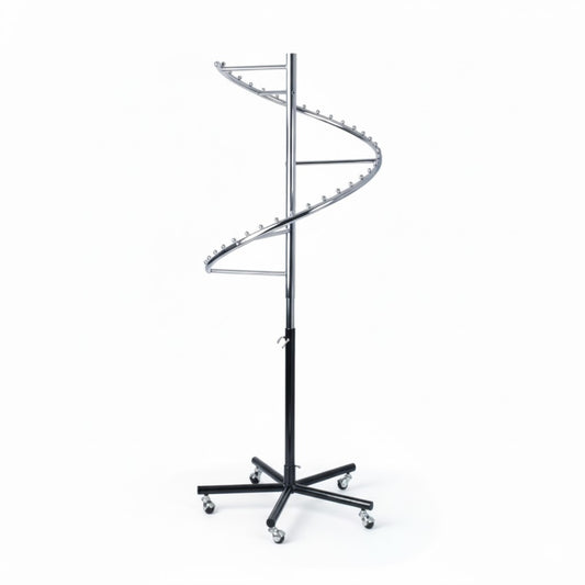 S Shape Garment Rack Black & Chrome | Heavy Duty Clothes Stand