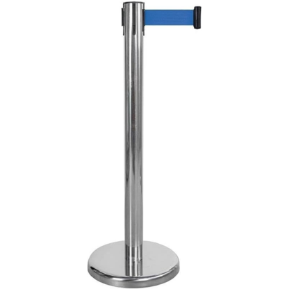 Stainless Steel Retractable Belt Queue Barrier (1PC)