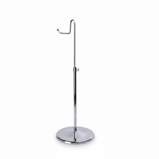 Single Purse Display Stand Chrome | Adjustable Handbag Display Holder