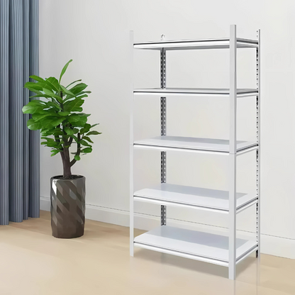5 Tier 120L X 45D X 200H White Storage Shelves 200 Kgs Capacity