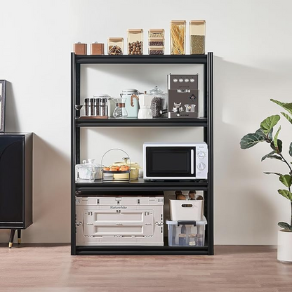 5-Tiers, 120x60x200cm, Black 200kg Capacity Full Steel Shelving Unit