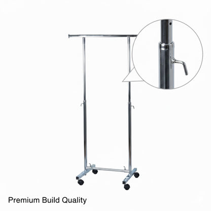 Chrome Garment Rack 60x190cm | Space Saving Clothes Organizer