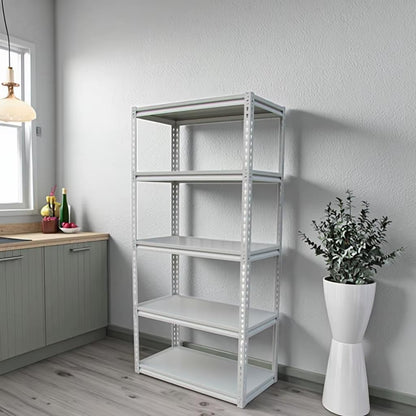 5-Tier Boltless Garage Shelving Unit 150kg Per Shelf | Heavy-Duty Metal Storage Rack