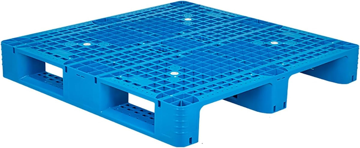 1200 x 1000 x 150mm Nestable Plastic Pallet, Heavy-Duty Polyethylene Transport Pallets for Supermarkets, Kitchens, Warehouses, Outdoor Use (Blue)