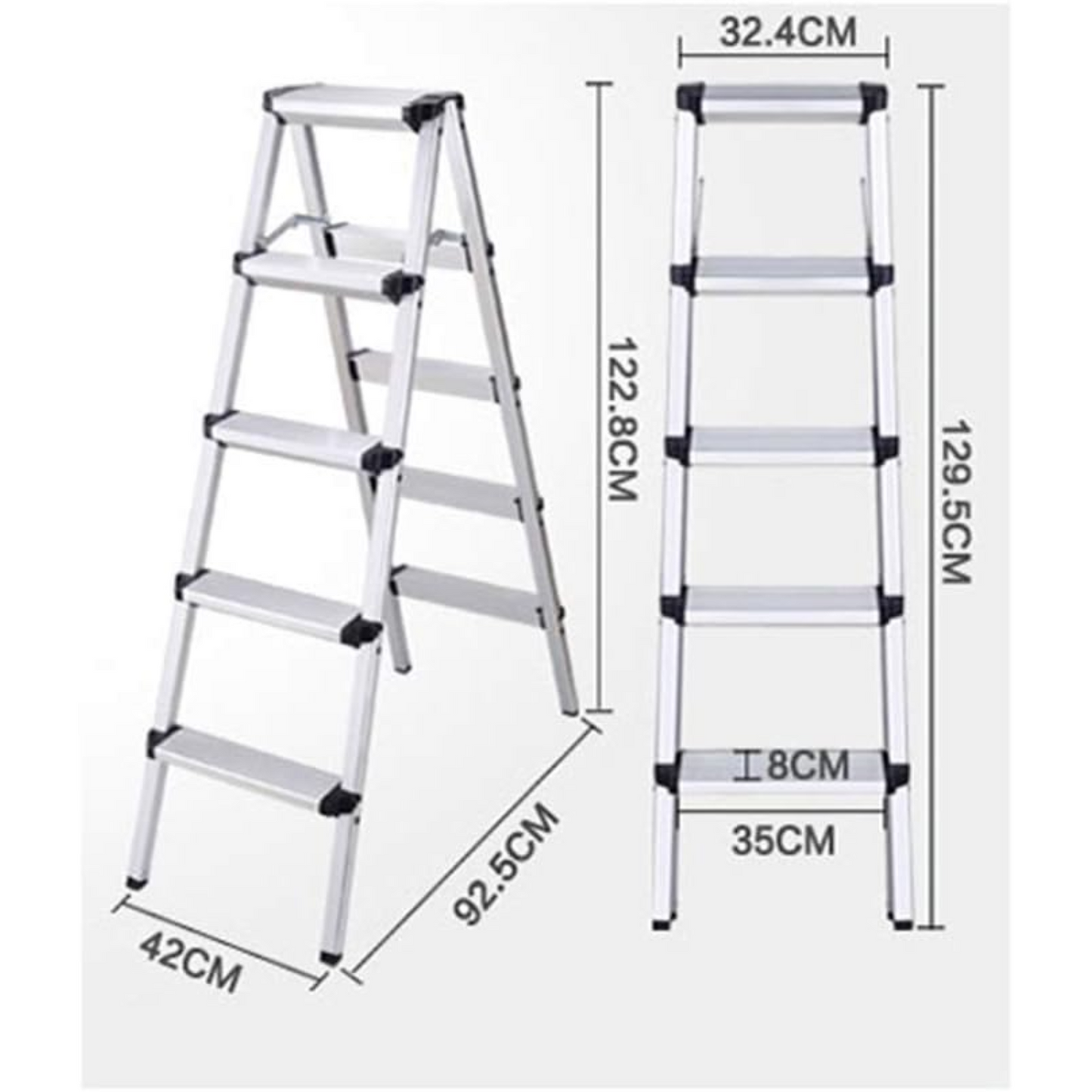 Aluminium Alloy Bilateral Ladders, Stepladders Folding Ladder Stool