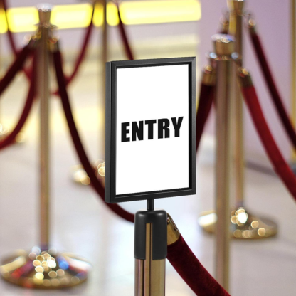 A4 Double-Sided Stanchion Sign Holder | 2PCS Queue Poster Frame
